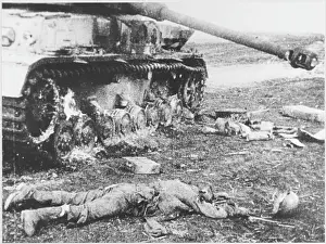 Strewn: GERMAN TANK DESTROYED