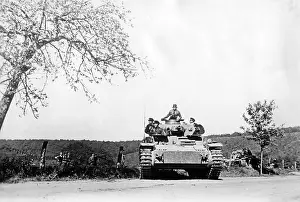 Meuse: German tank at the Meuse, 1940