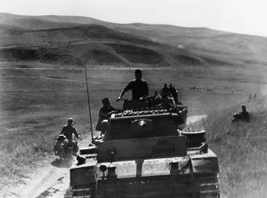 Terek: German tank in the valley of the Terek, 1942