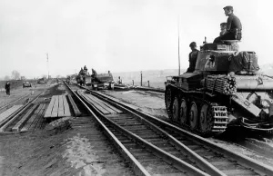 Swamps: German tank at Vitebsk, 1941