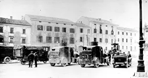 Duomo: German tanks in Vittorio, 1917