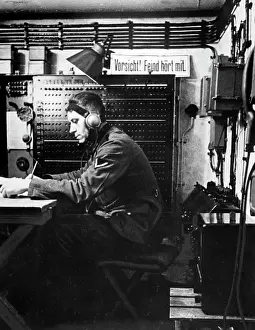 Switchboard: German telephone exchange in Westwall, 1940