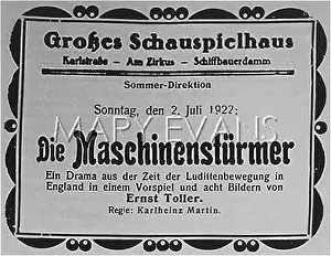 Luddite: German Theatre Poster