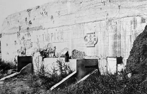 Ostende: German Tirpitz battery at Ostend - WW1