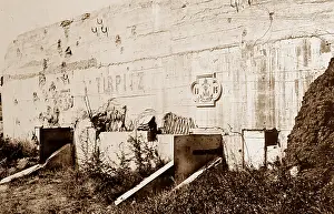 Ostende: German Tirpitz battery at Ostend - WW1