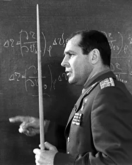 Zhukovsky: German Titov at defense of a degree work, 1968