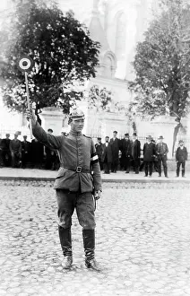 Cavalryman: German traffic policeman in Grodno, 1915