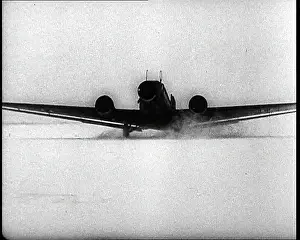 A German Transport Plane Landing in the Snow