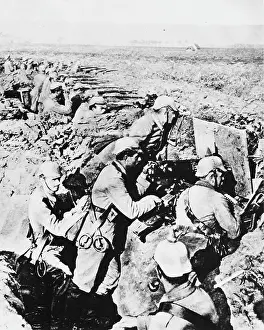 Aisne: German trench WWI