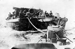Ferrying: German troops in the Baltic sea, 1917