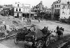 Offensives: German troops in Bapaume at the Western Front, 1918