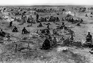 Campfire: German troops on an encampment, 1915