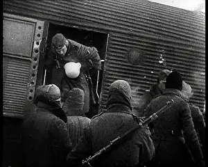 Exiting: German Troops Exiting a German Transport Plane