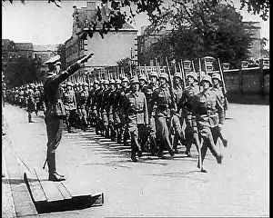 Stepping: German Troops Goose Stepping