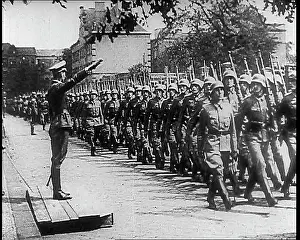 Stepping: German Troops Goose Stepping