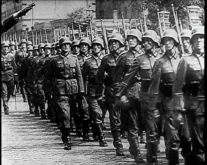Stepping: German Troops Goose Stepping