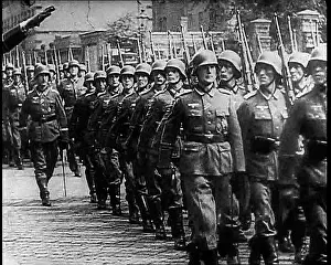 Stepping: German Troops Goose Stepping