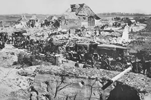 Peronne: German troops during the March campaign, 1918