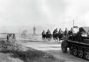 Transition: German troops on the march to the Dnieper, 1941