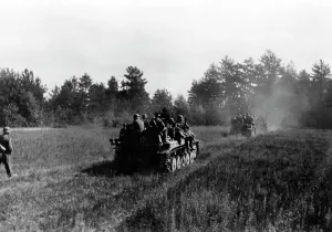 Gaining: German troops on the march on the Eastern Front, 1941
