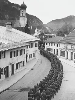 Oberammergau: German troops in Oberammergau