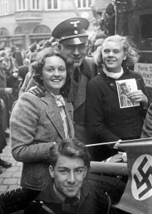 Cheering: German troops in Salzburg, 1938