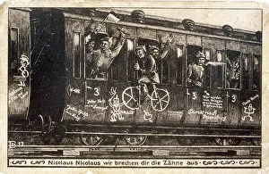 We Re: GERMAN TROOPS/TRAIN/1915