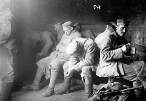 Railroading: German troops on a train, 1915