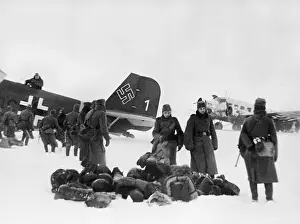 Airstrip: German troops are waiting for the air transport on the Easte