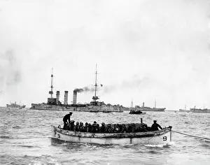 Oesel: German troops on their way to the occupied island of Oesel