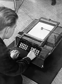 Typewriter: German typewriter, around 1890