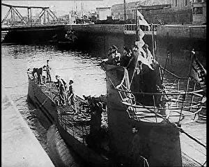 Docked: A German U-Boat Docked at Port