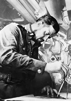 Helmsman: German U-boat on enemy drive in the Second World War