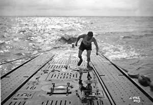 Stopped: German U-boat on enemy ride in the Second World War