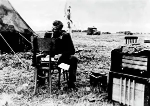 Typewriter: German war correspondent writing his report