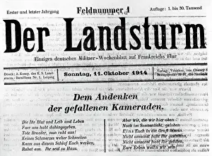Landsturm: German war newspaper from the First World War