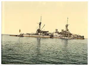 Helgoland: German war vessel Kurfurst Friedrich Wilhelm, Helgoland, Ger