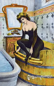 Mudbath: German Woman takes a mud bath