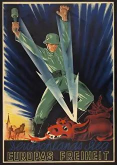 Translates: German World War 2 poster. Deutschlands Sieg