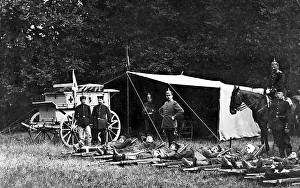 Stretchers: German wounded during an exercise, 1902