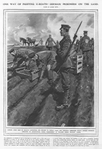Aiding: German WWI prisoners working the land