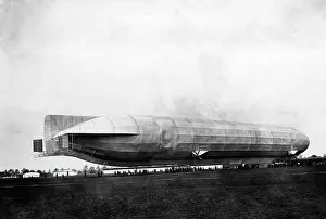 Zeppelins: German zeppelin before take off