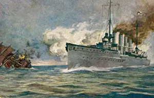 Karlsruhe: GERMANS SINK FRENCH SHIP