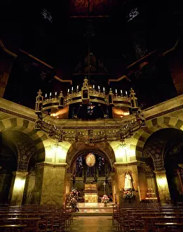 Palatine: Germany. Aachen Cathedral. Palatine Chapel. Interior