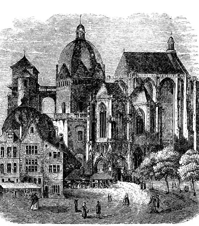Muenster: Germany, Aachen, churches, Munster, exterior