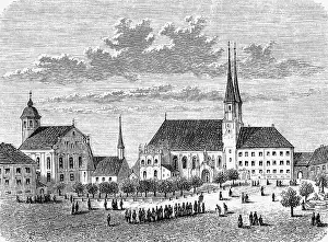Altoetting: Germany, Altotting, squares, main square with