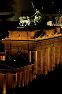 Shaft: Germany. Berlin. Brandenburg Gate crowned by the Quadriga of