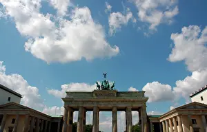 Shaft: Germany. Berlin. Brandenburg Gate crowned by the Quadriga of