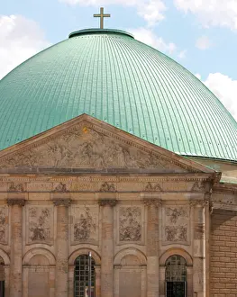 Rebuilt: Germany. Berlin. Cathedral of St. Hedwig. Partial view
