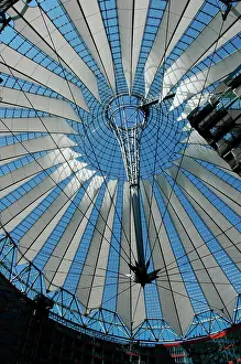 Potsdamer: Germany. Berlin. Dome of the Sony Center by German architect